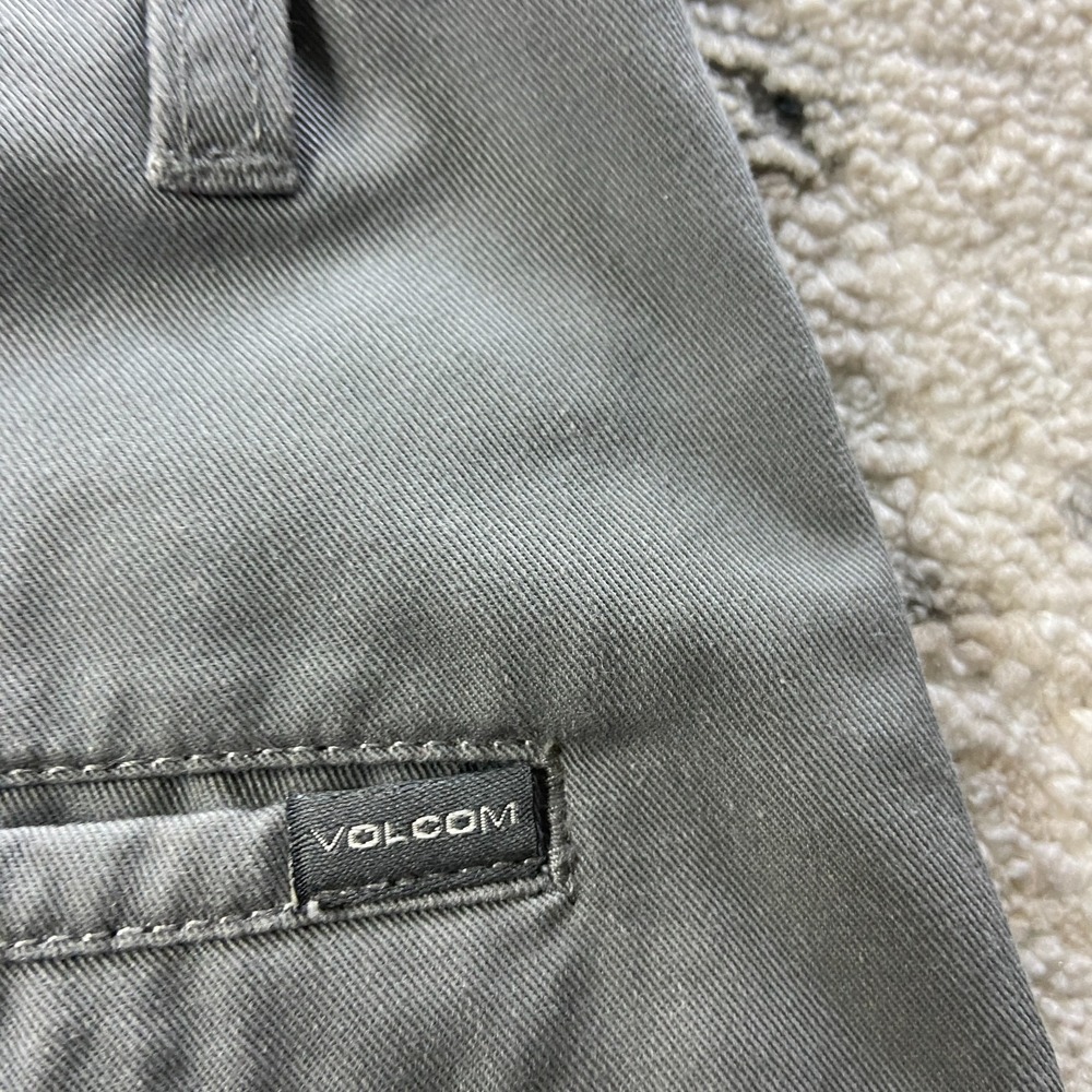 Y2K Surf Volcom Frickin Chino‎ Shorts Mens 32 Gray Cotton Golf Performance - Picture 4 of 14
